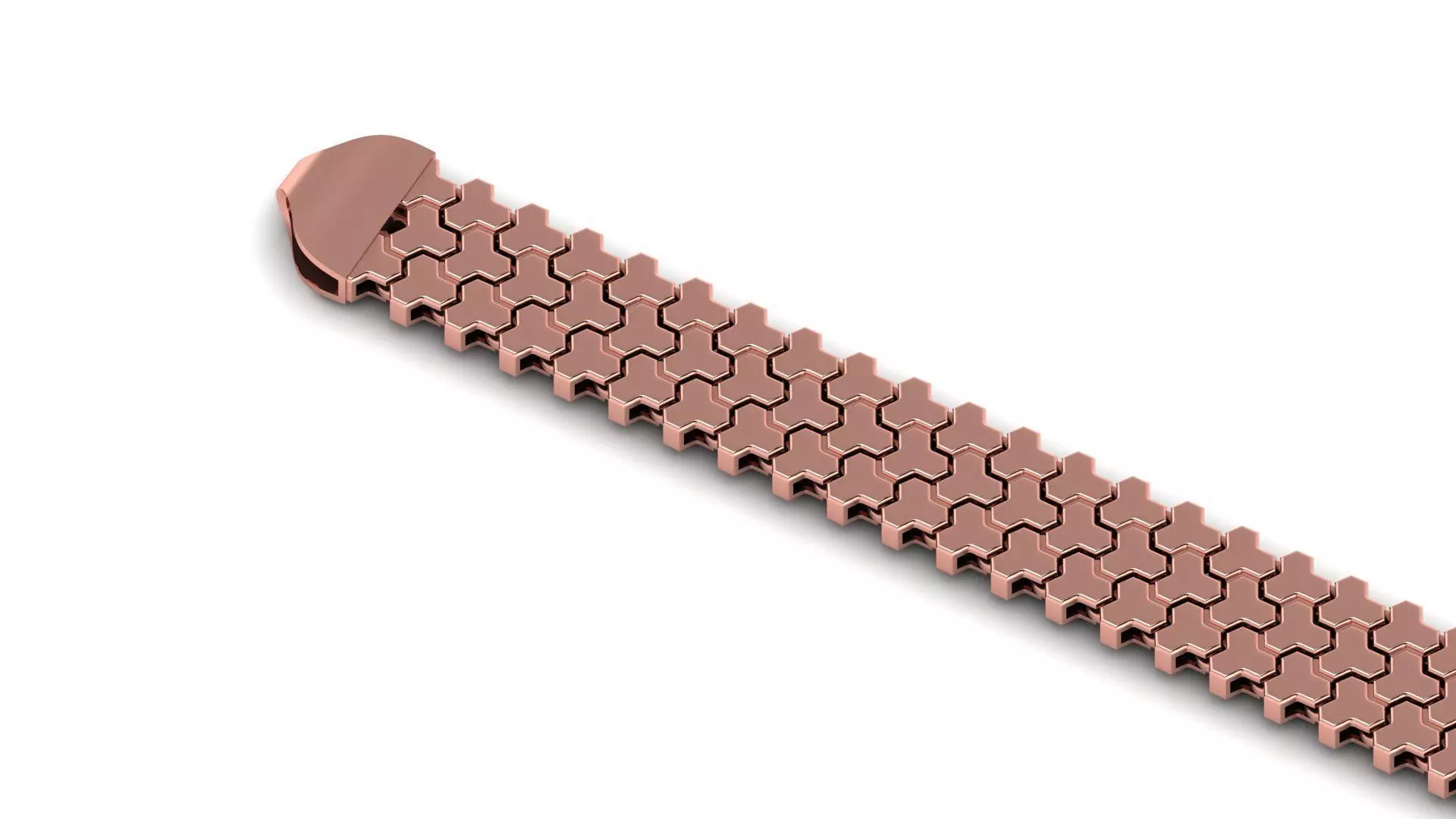 13 mm 3 Row Armor Strick Full Bracelet ready to print  3D print model_0