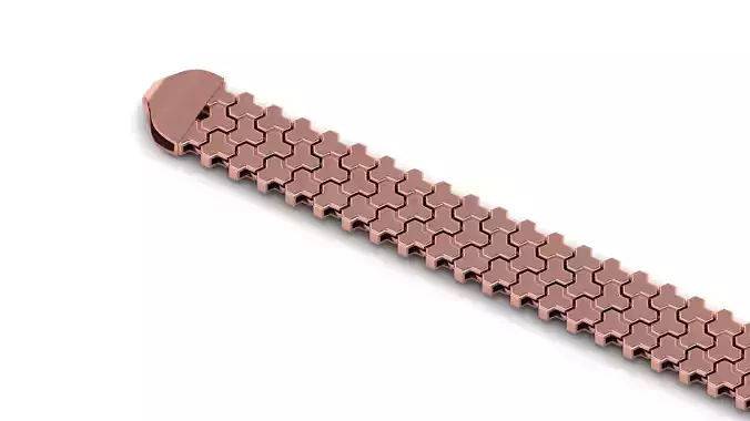 13 mm 3 Row Armor Strick Full Bracelet ready to print  3D print model