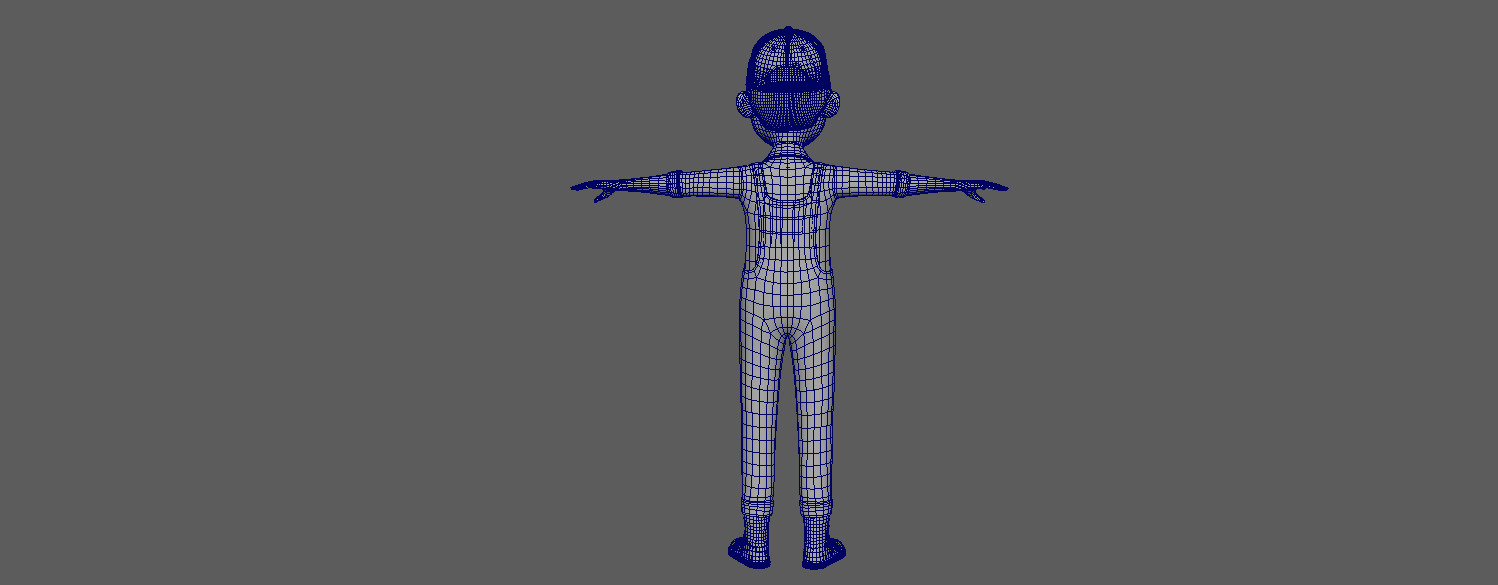 3D Cartoon Farmer Male Character Model Low-poly 3D model_10