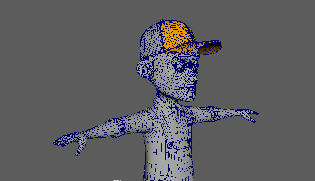 3D Cartoon Farmer Male Character Model Low-poly 3D model_7