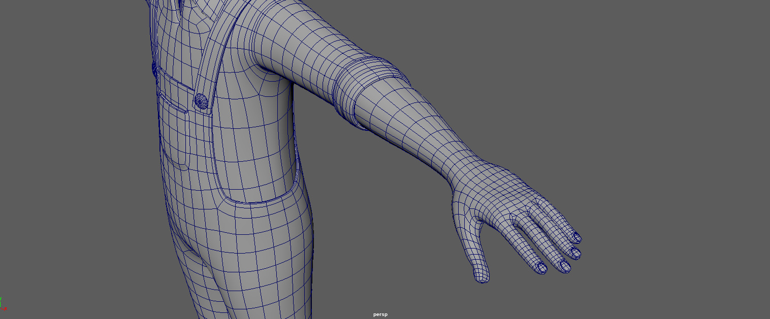 3D Cartoon Farmer Male Character Model Low-poly 3D model_11