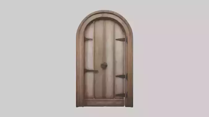 Rustic wooden door model