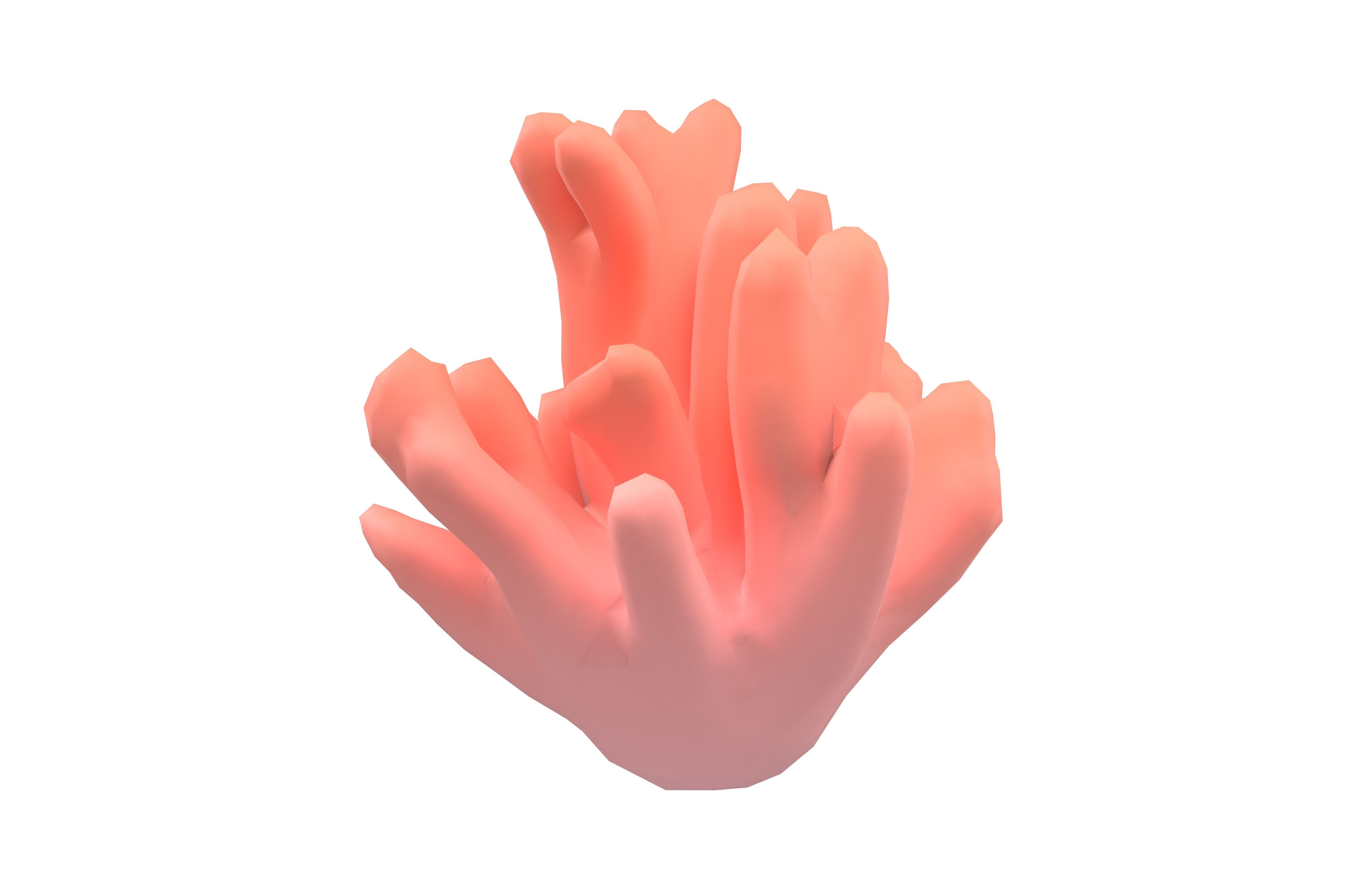 Cartoon Coral v2 002 Low-poly 3D model_3