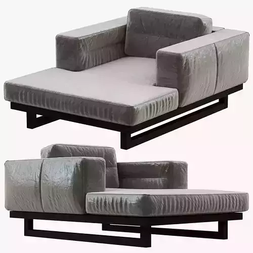 Restoration Hardware Durrell Leather Chaise