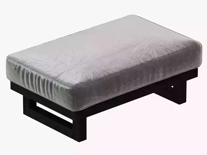 Restoration Hardware Durrell Leather Ottoman