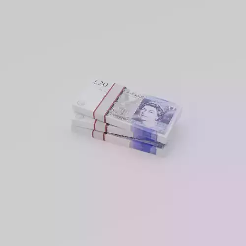 20 Pound sterling GBP Currency Low-poly 3D model