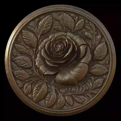 Rose Elegance Relief No3 STL file for