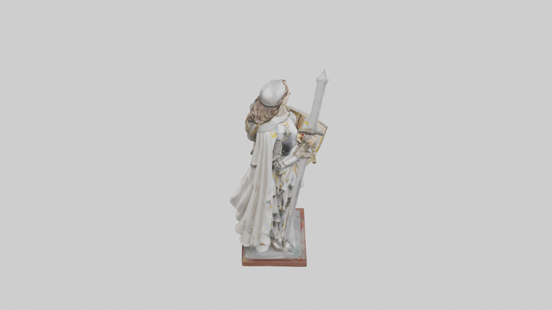 Saint Joan of Arc statue model Low-poly 3D model_18