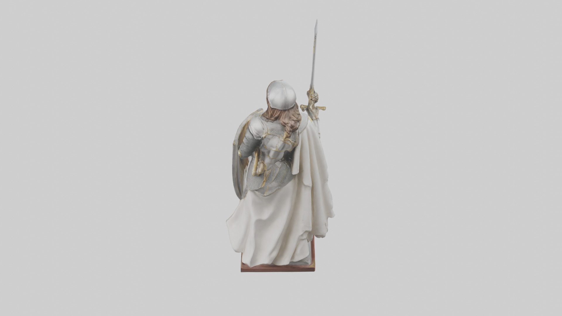 Saint Joan of Arc statue model Low-poly 3D model_15