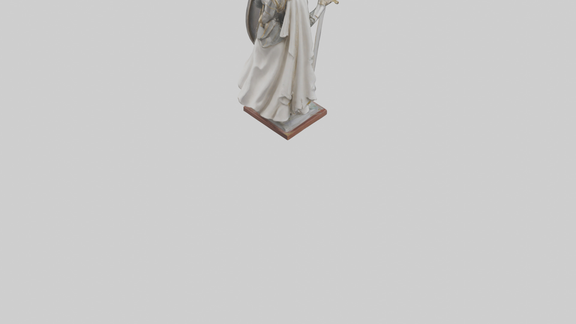 Saint Joan of Arc statue model Low-poly 3D model_4