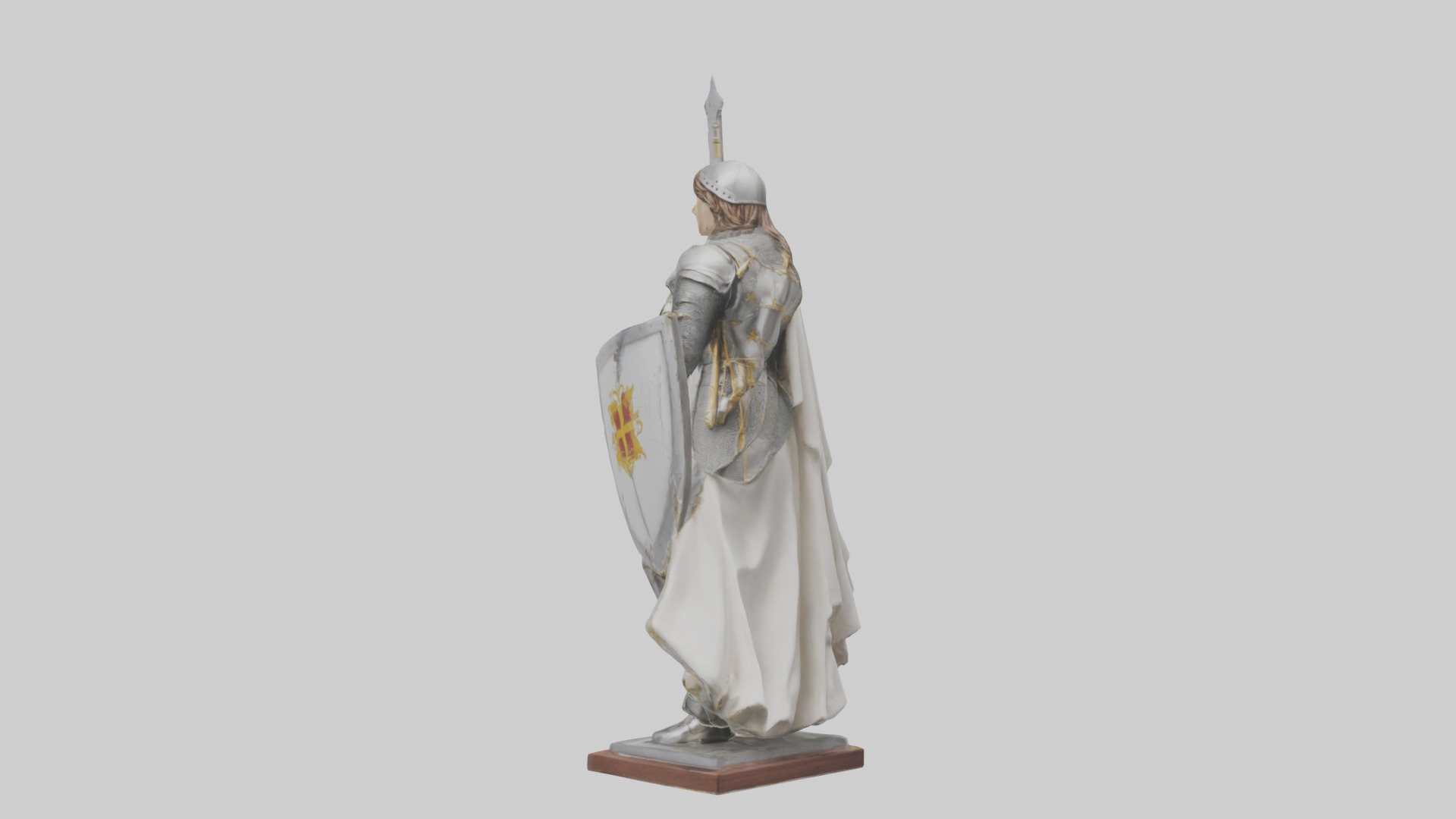 Saint Joan of Arc statue model Low-poly 3D model_1