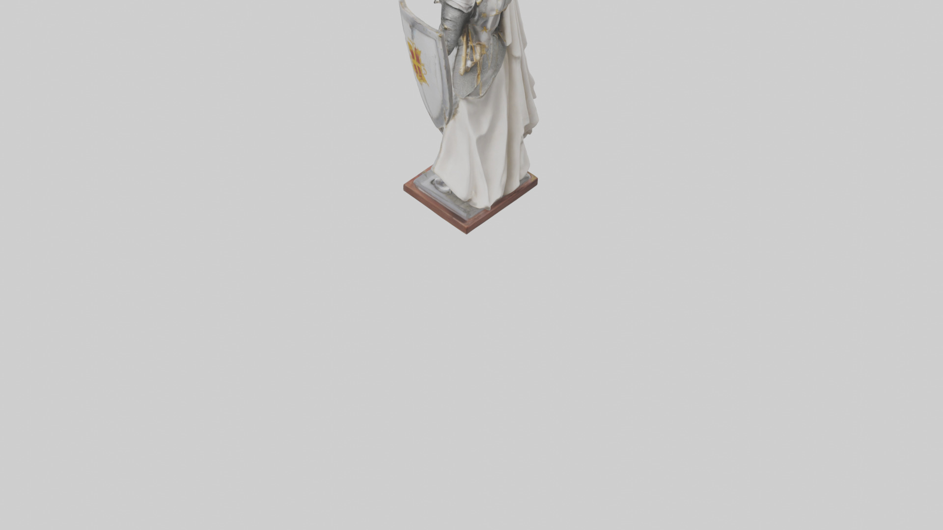 Saint Joan of Arc statue model Low-poly 3D model_3