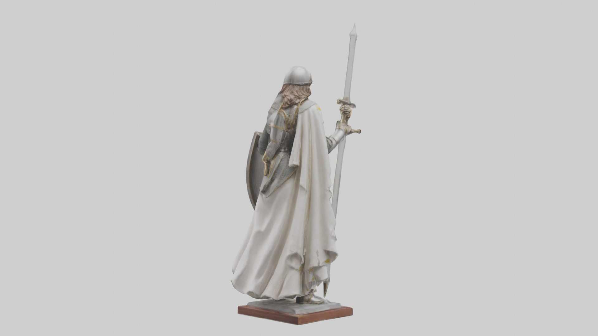 Saint Joan of Arc statue model Low-poly 3D model_2