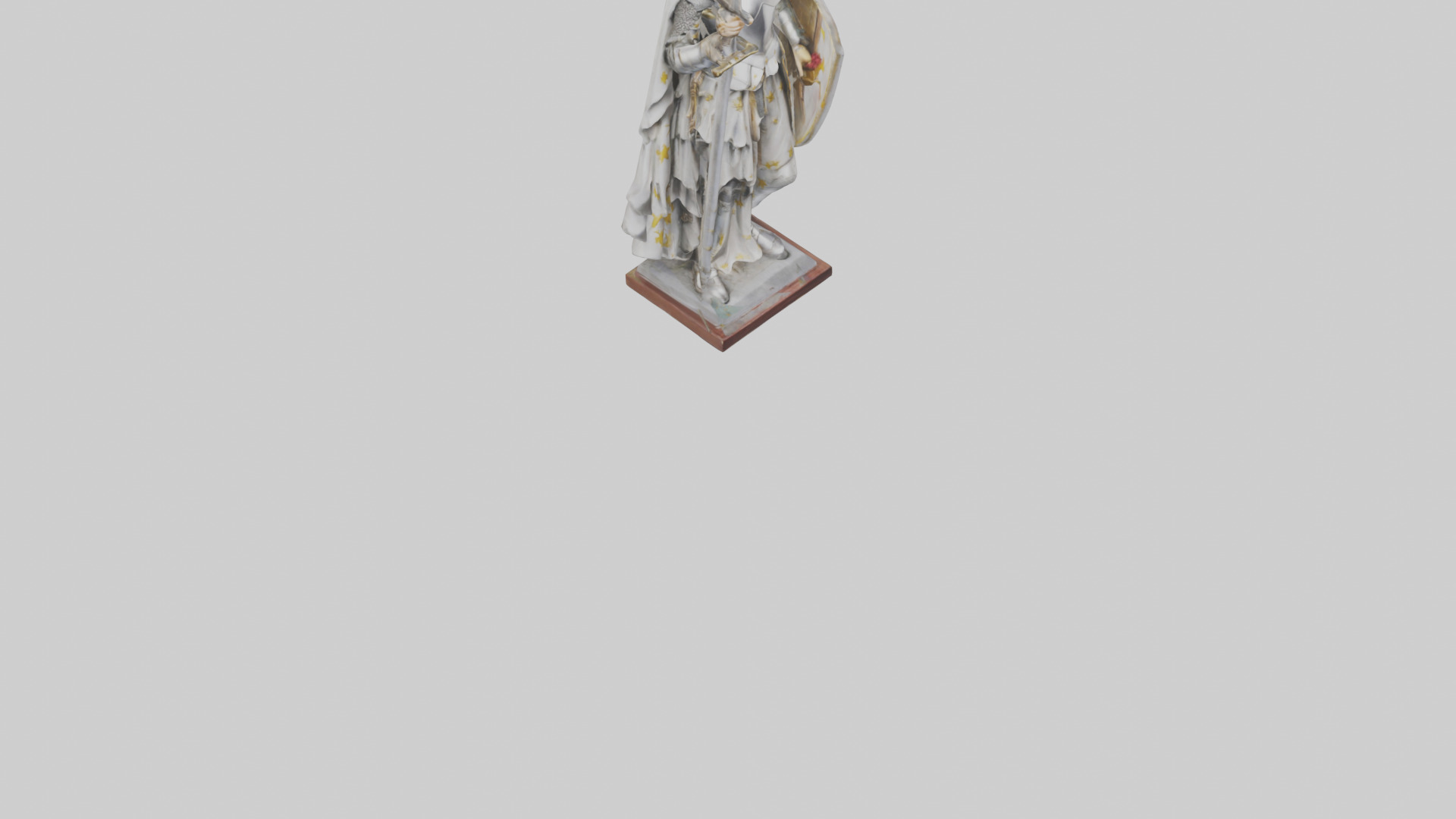 Saint Joan of Arc statue model Low-poly 3D model_6