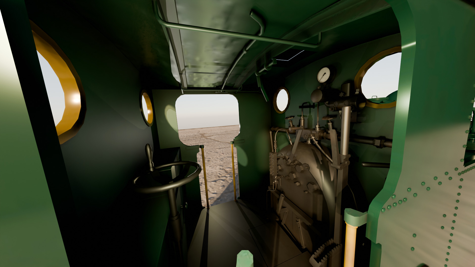 KCR 0-4-4T WG Bagnall loco Low-poly 3D model_5