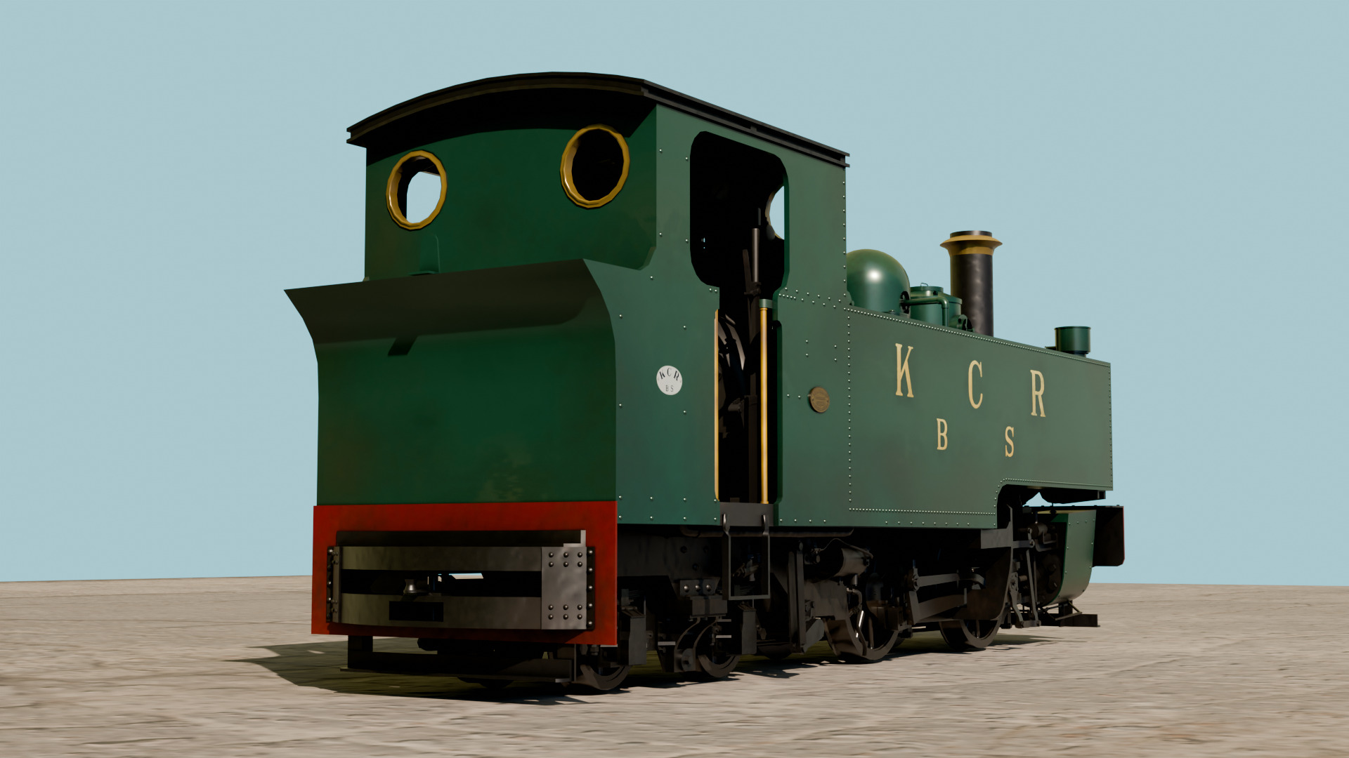 KCR 0-4-4T WG Bagnall loco Low-poly 3D model_2