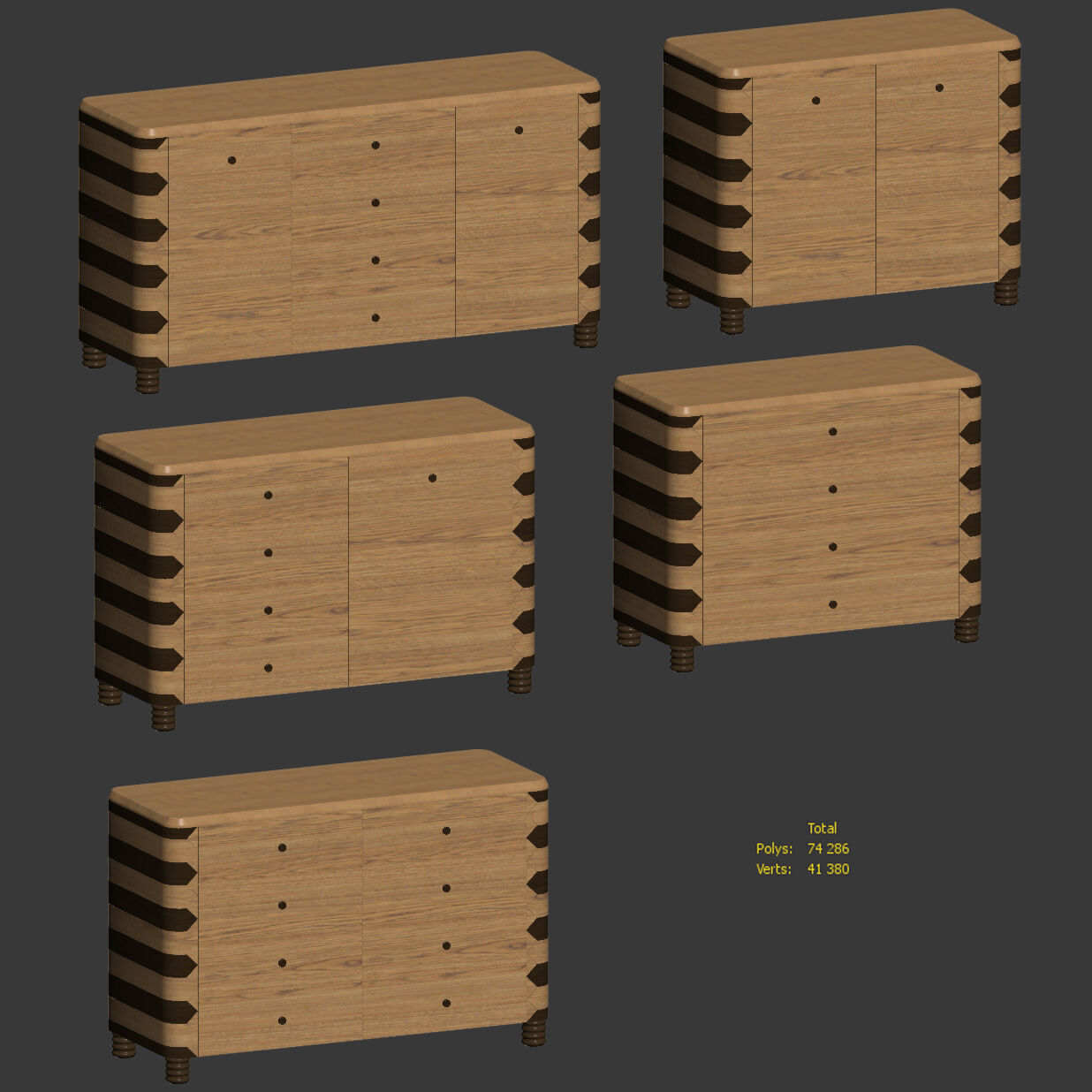 Anuel Sideboard Chests of Drawers by Soho Home 3D model_4