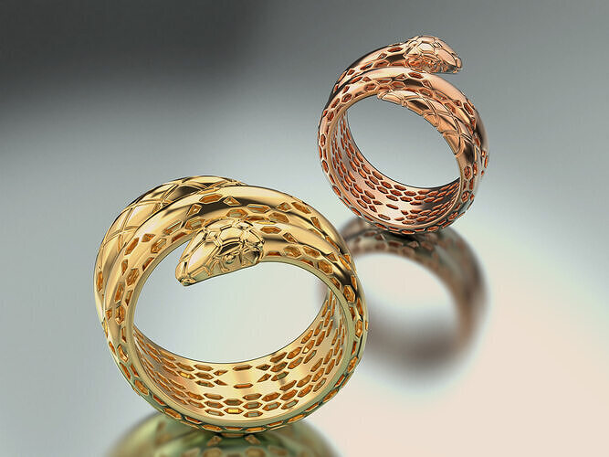 Snake ring 3D print model