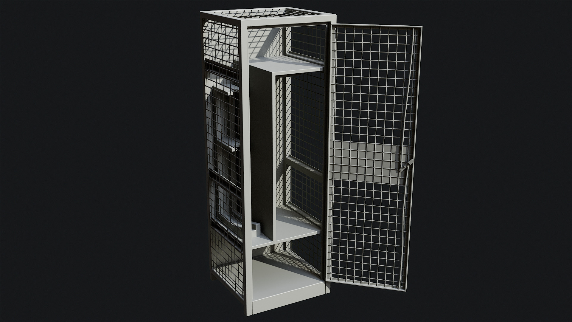 Small Military Storage Locker - Game Ready PBR Low-poly 3D model_6