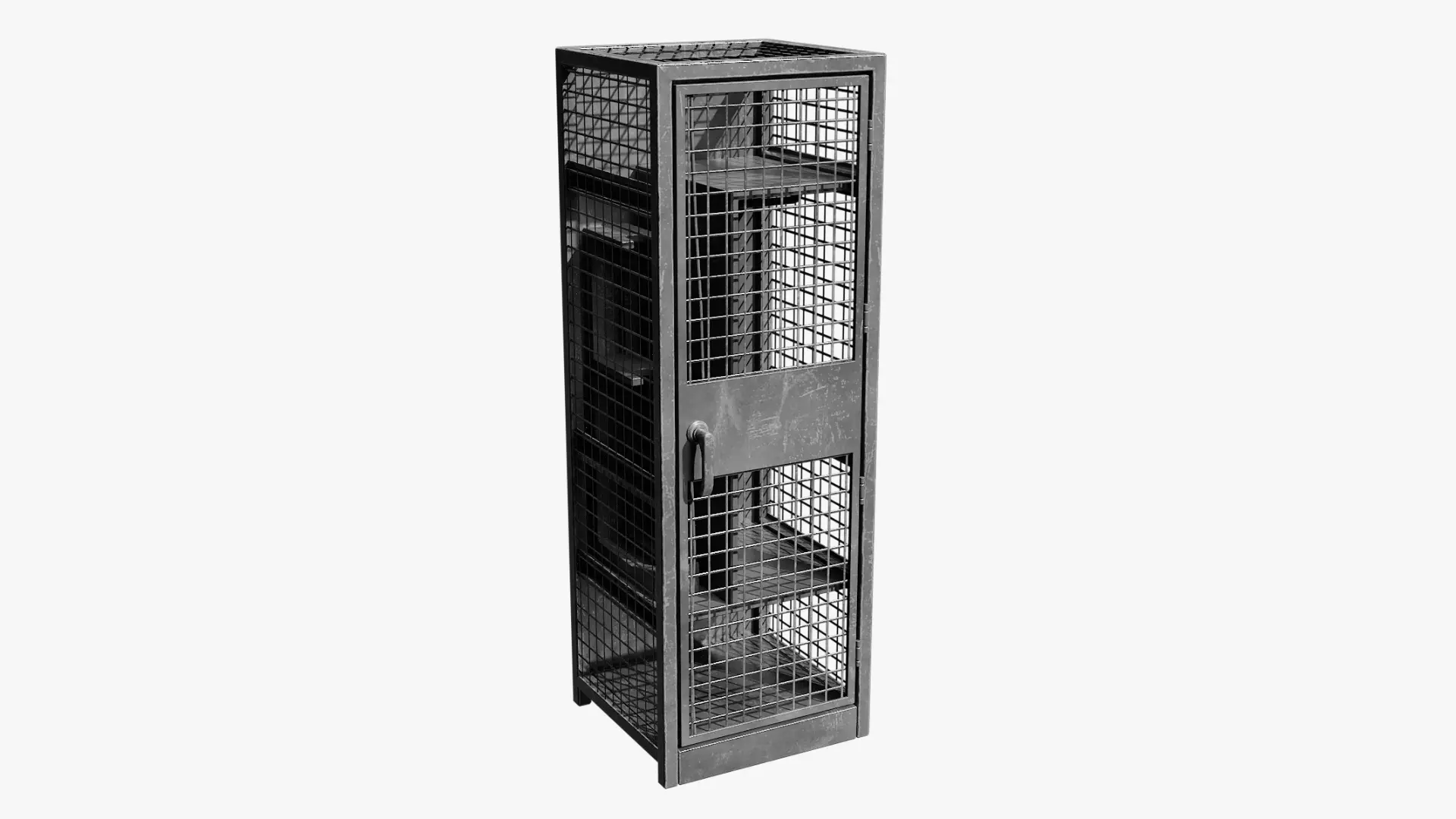 Small Military Storage Locker - Game Ready PBR Low-poly 3D model_0