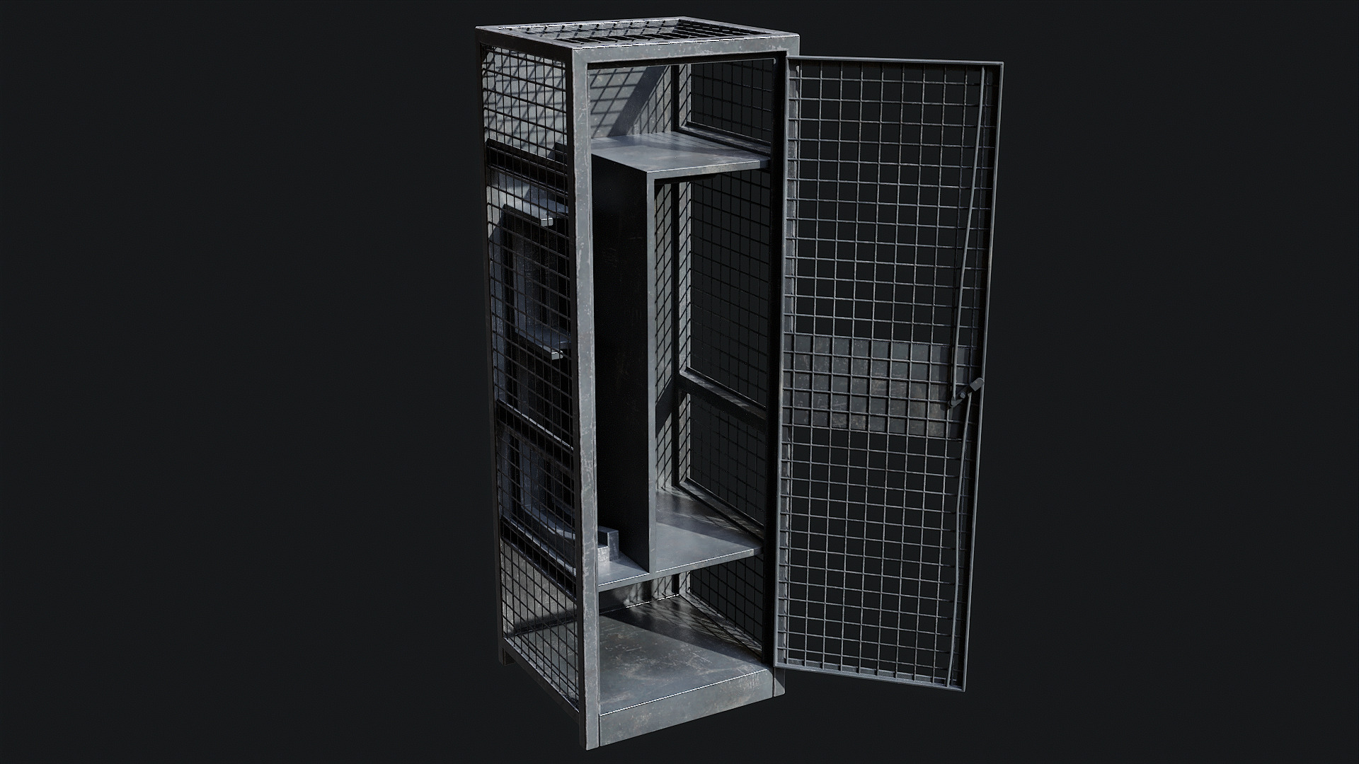 Small Military Storage Locker - Game Ready PBR Low-poly 3D model_2