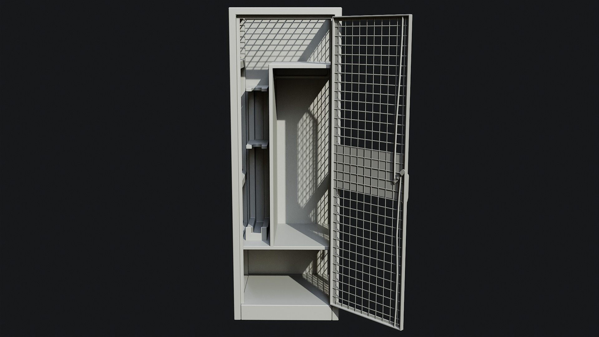 Small Military Storage Locker - Game Ready PBR Low-poly 3D model_8