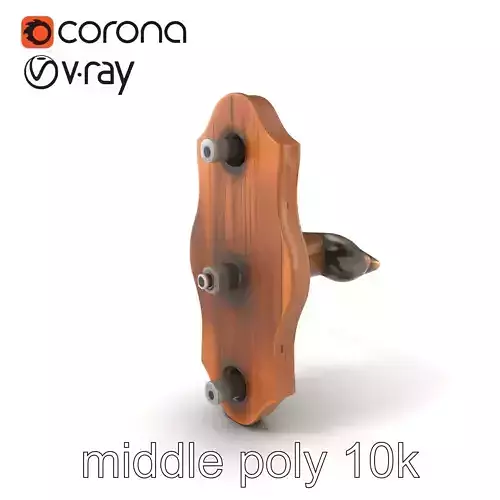 Nature-Inspired Iron Door Handle model pack Low-poly 3D model