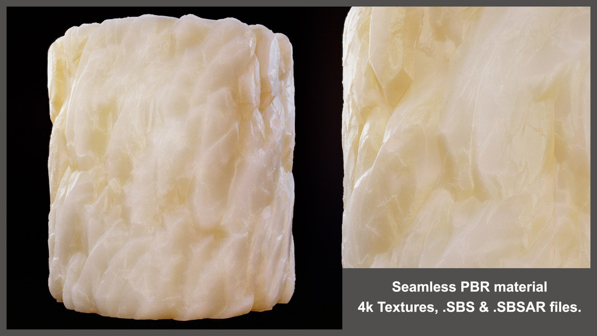 Yellow Quartz Substance PBR Material and textures Texture_4