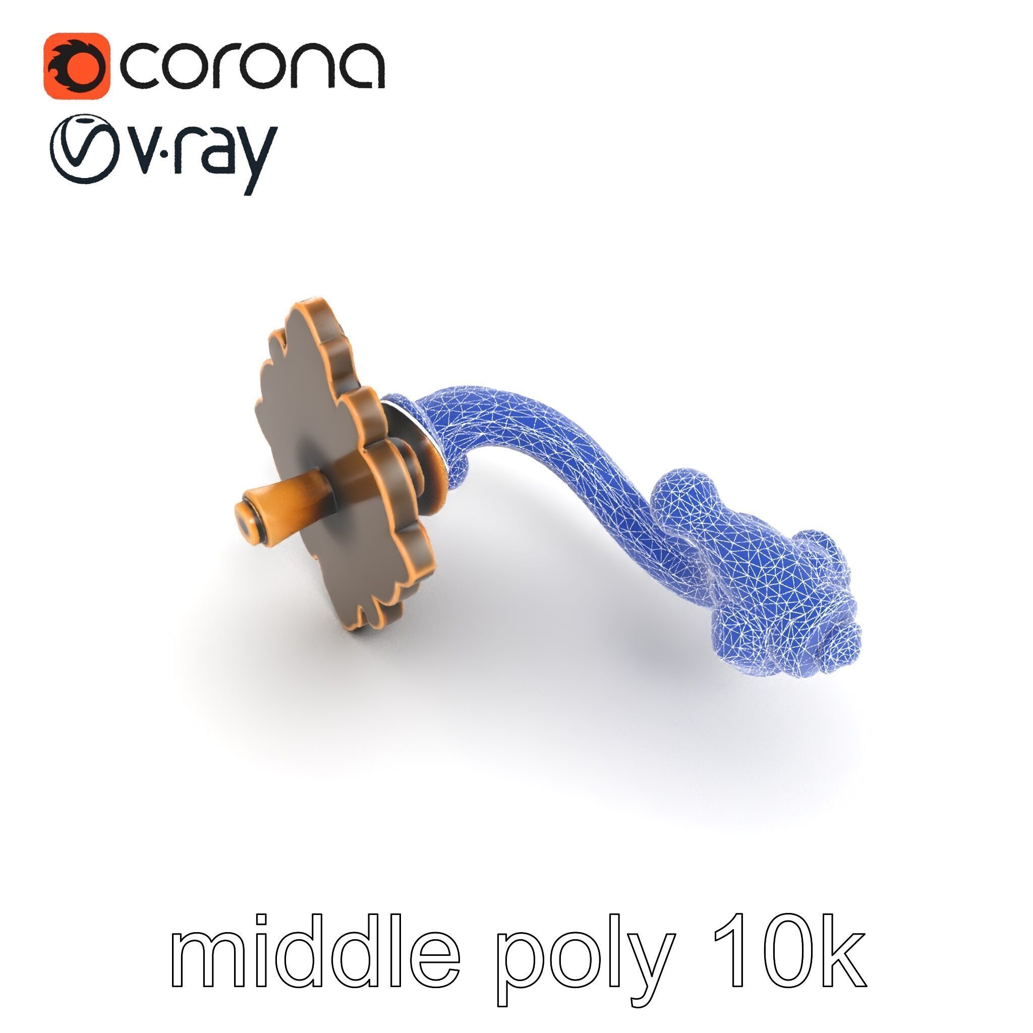 Baroque Style Ornate Door Handle model pack Low-poly 3D model_13