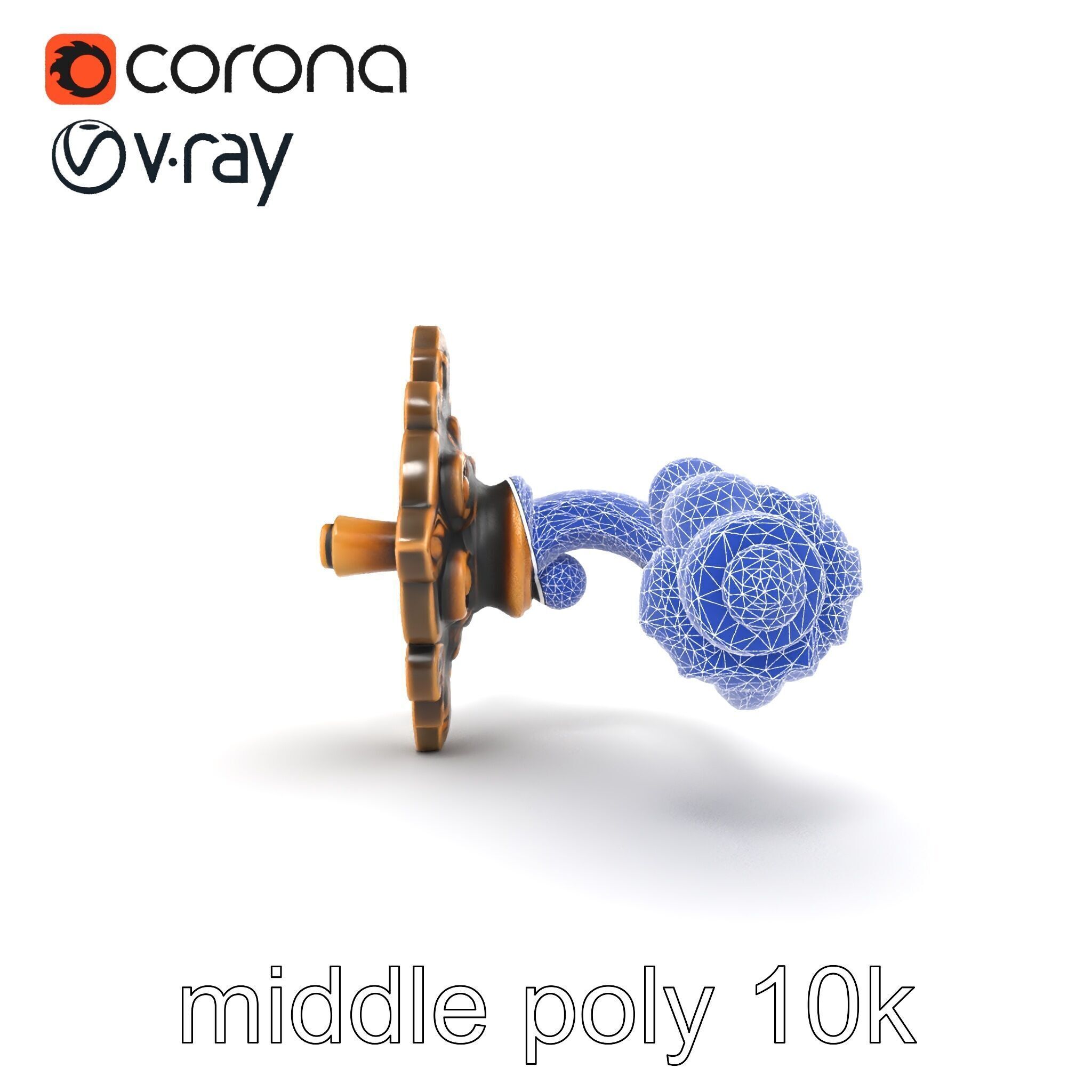 Baroque Style Ornate Door Handle model pack Low-poly 3D model_24