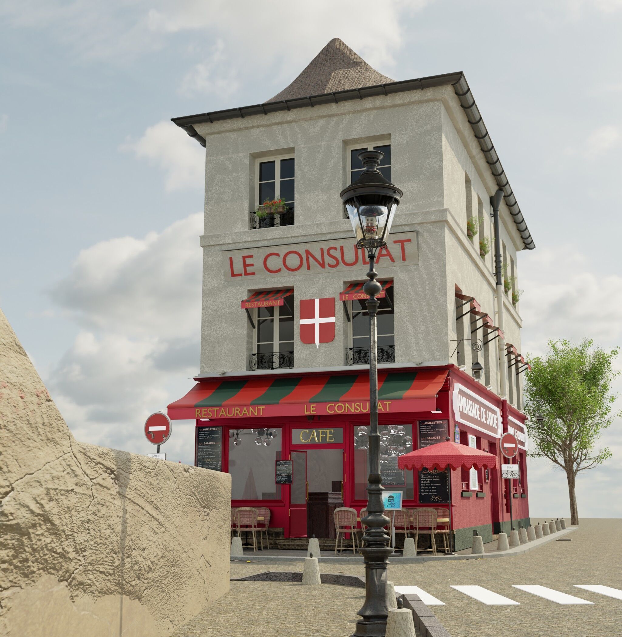 le consulat paris restaurant 3D model_3