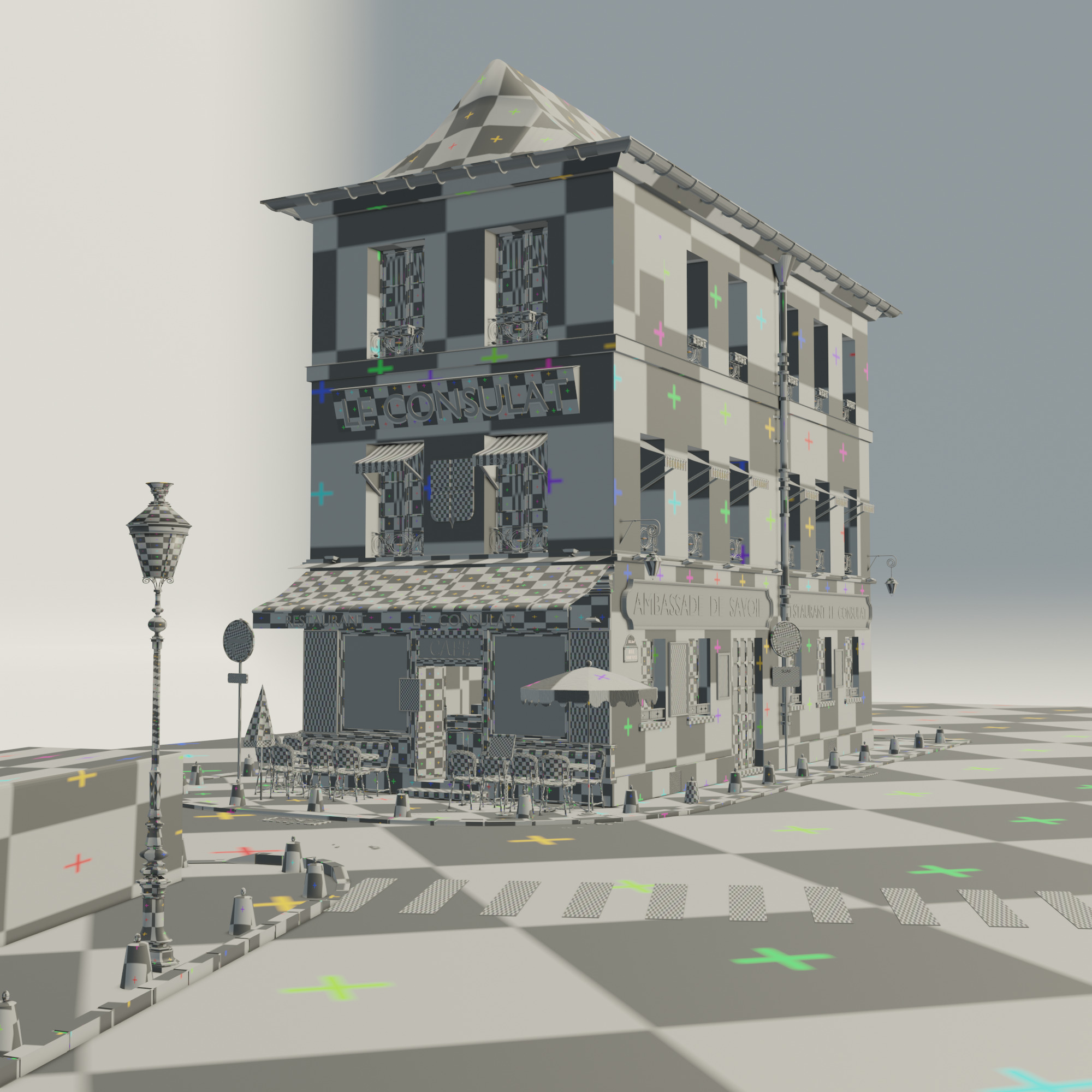 le consulat paris restaurant 3D model_15