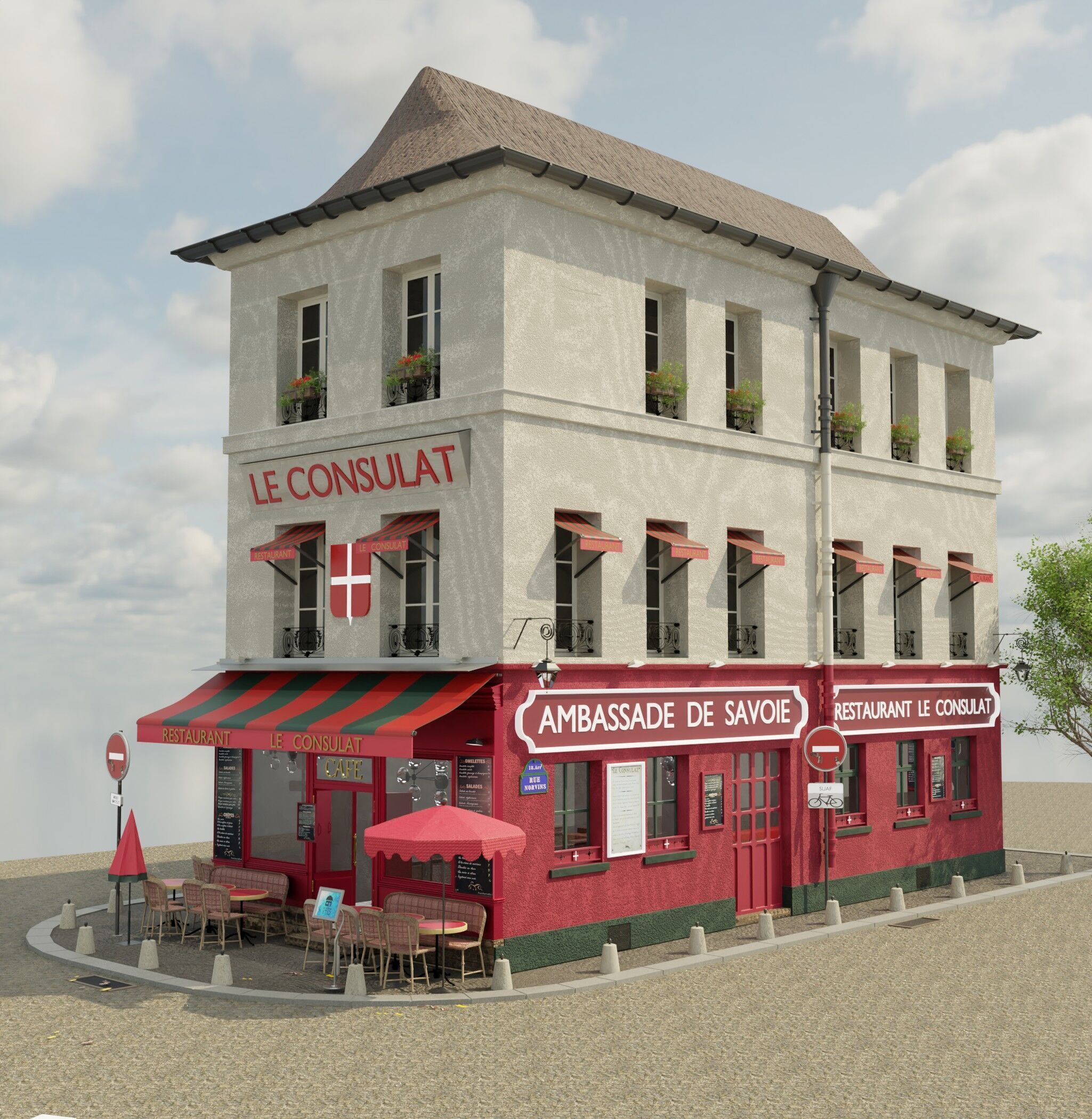 le consulat paris restaurant 3D model_4
