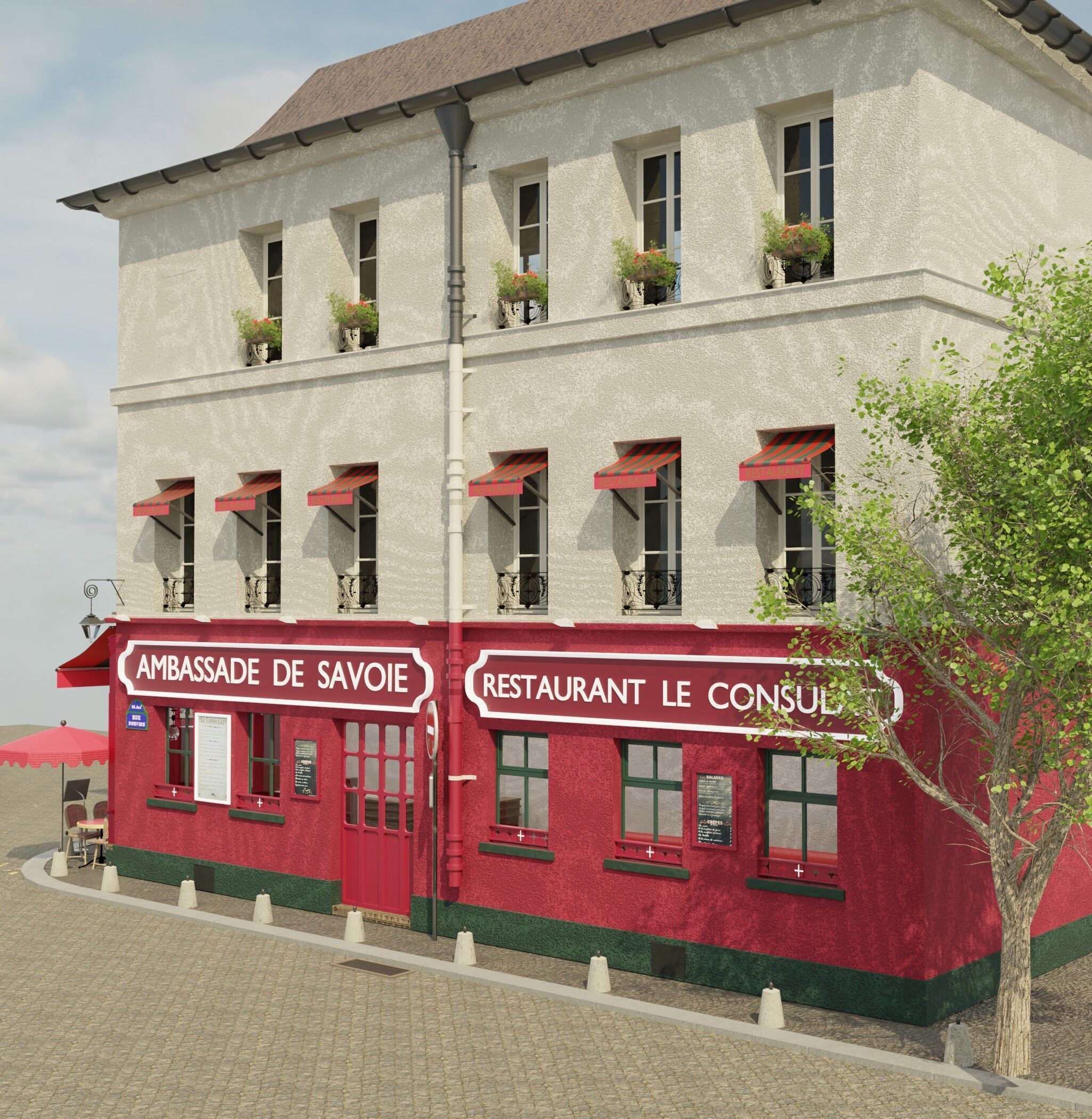 le consulat paris restaurant 3D model_13
