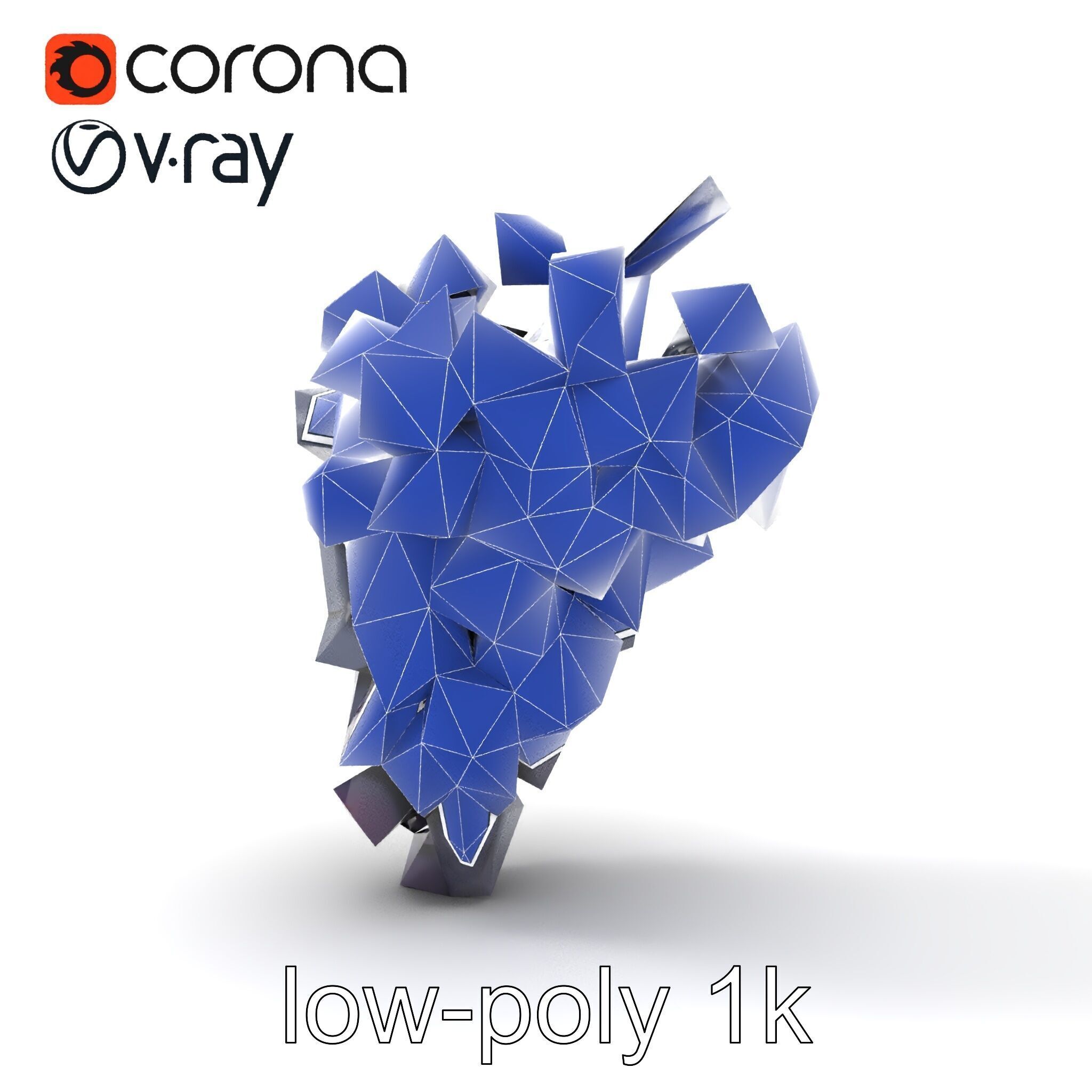 Elegant Black Grape Bunch model pack Low-poly 3D model_29