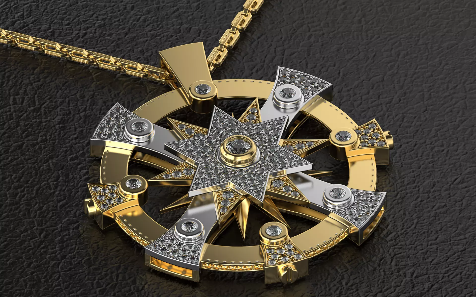 Wind Rose Pendant 3D print model
