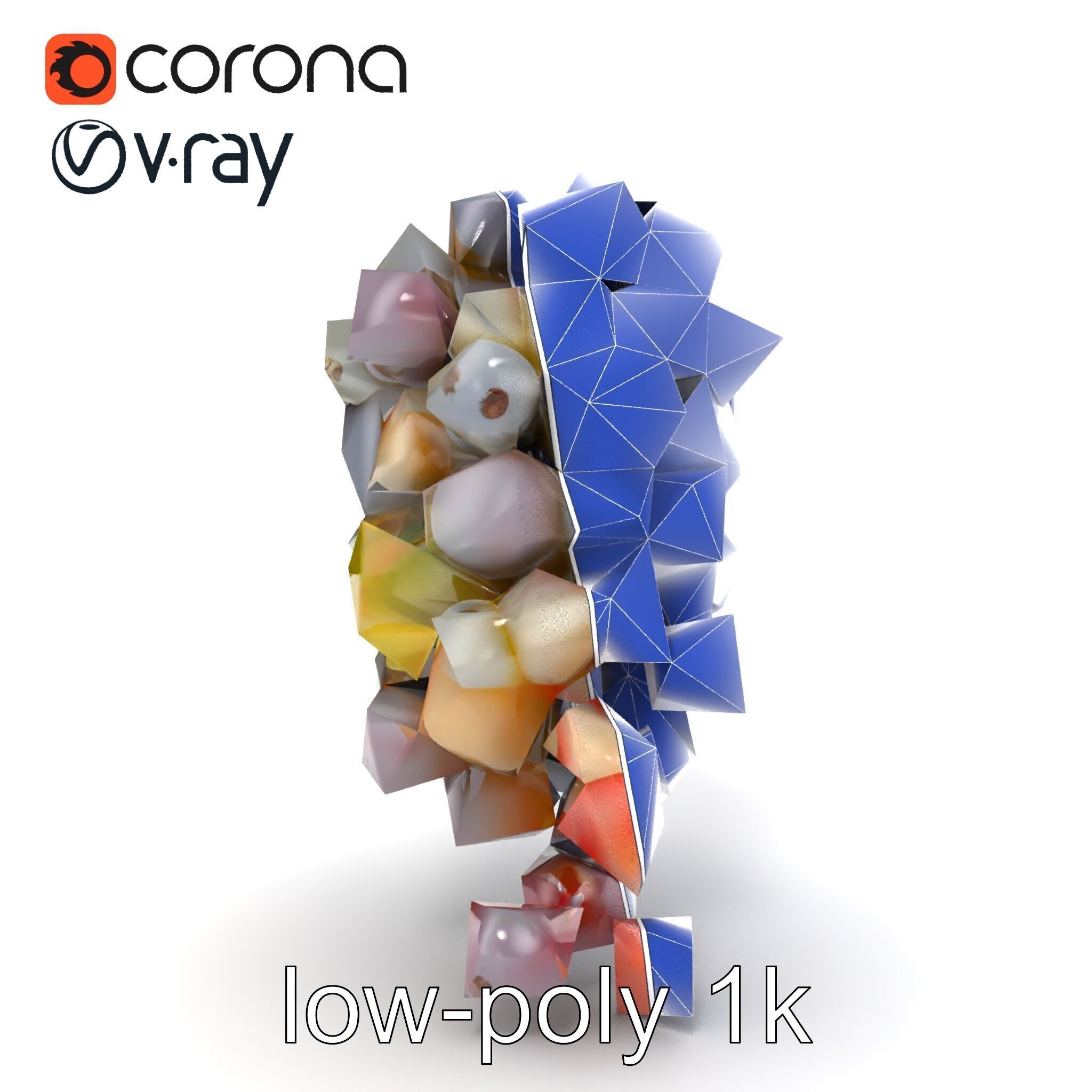 Vineyard Grape Bunch Model Pack with Rustic Appeal Low-poly 3D model_17