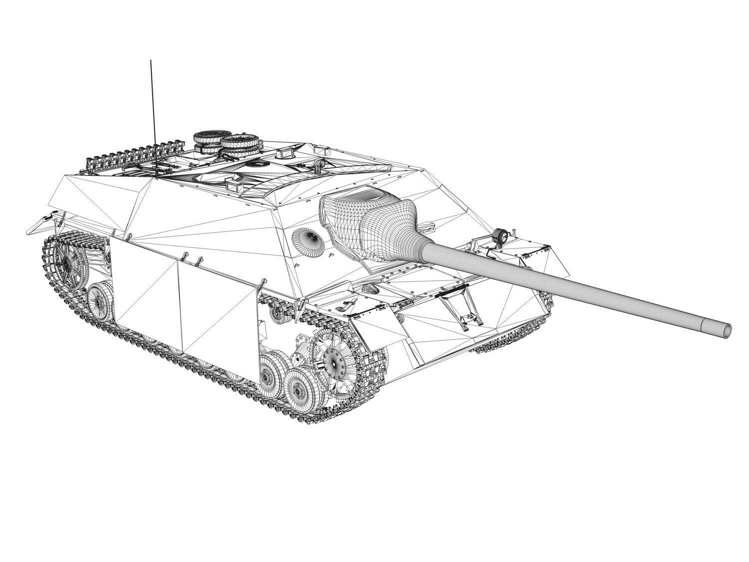 Jagdpanzer IV - L70V - 322 - Late Production 3D model_10