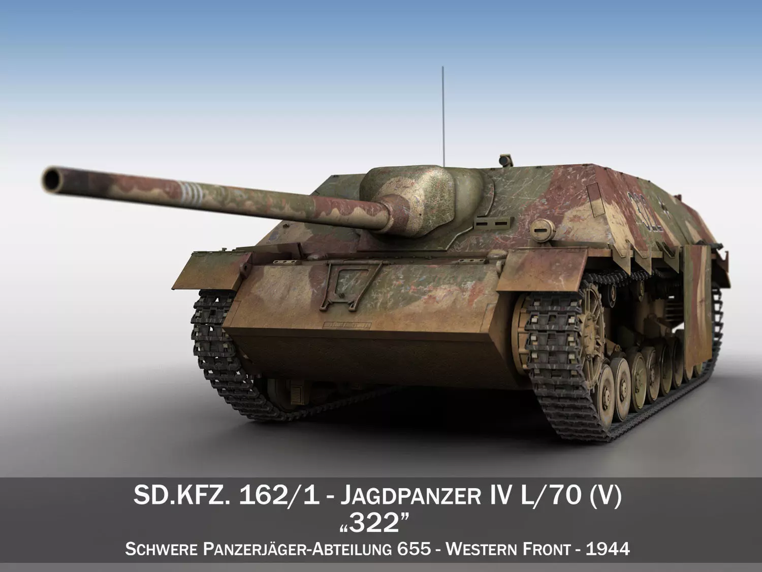 Jagdpanzer IV - L70V - 322 - Late Production 3D model_0