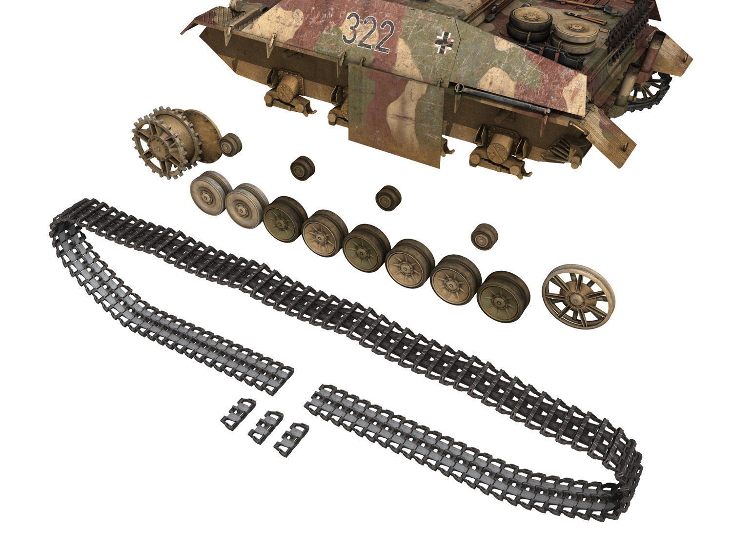 Jagdpanzer IV - L70V - 322 - Late Production 3D model_8