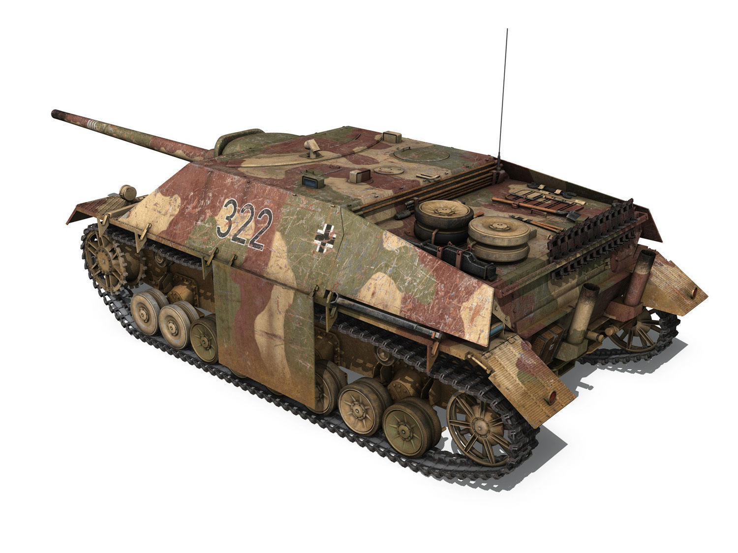 Jagdpanzer IV - L70V - 322 - Late Production 3D model_3