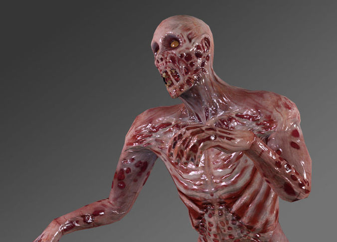 Melty Zombie Low-poly 3D model