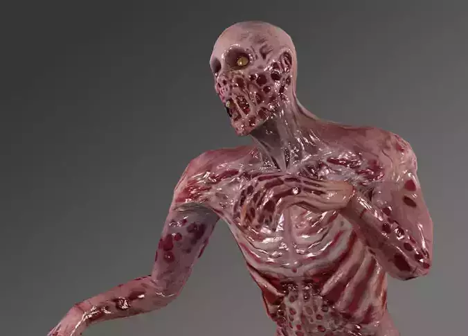 Melty Zombie Low-poly 3D model