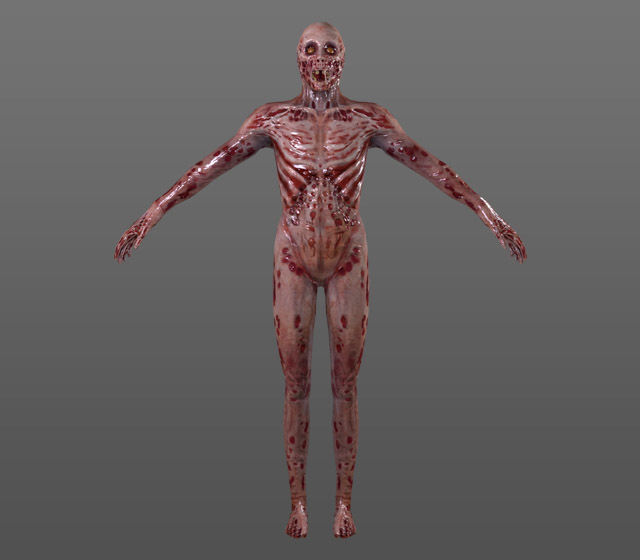Melty Zombie Low-poly 3D model_3