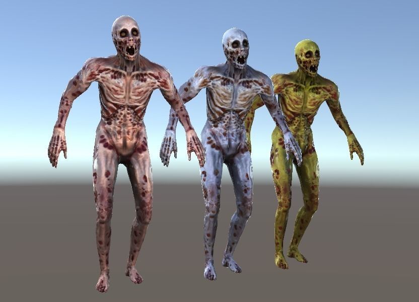 Melty Zombie Low-poly 3D model_8