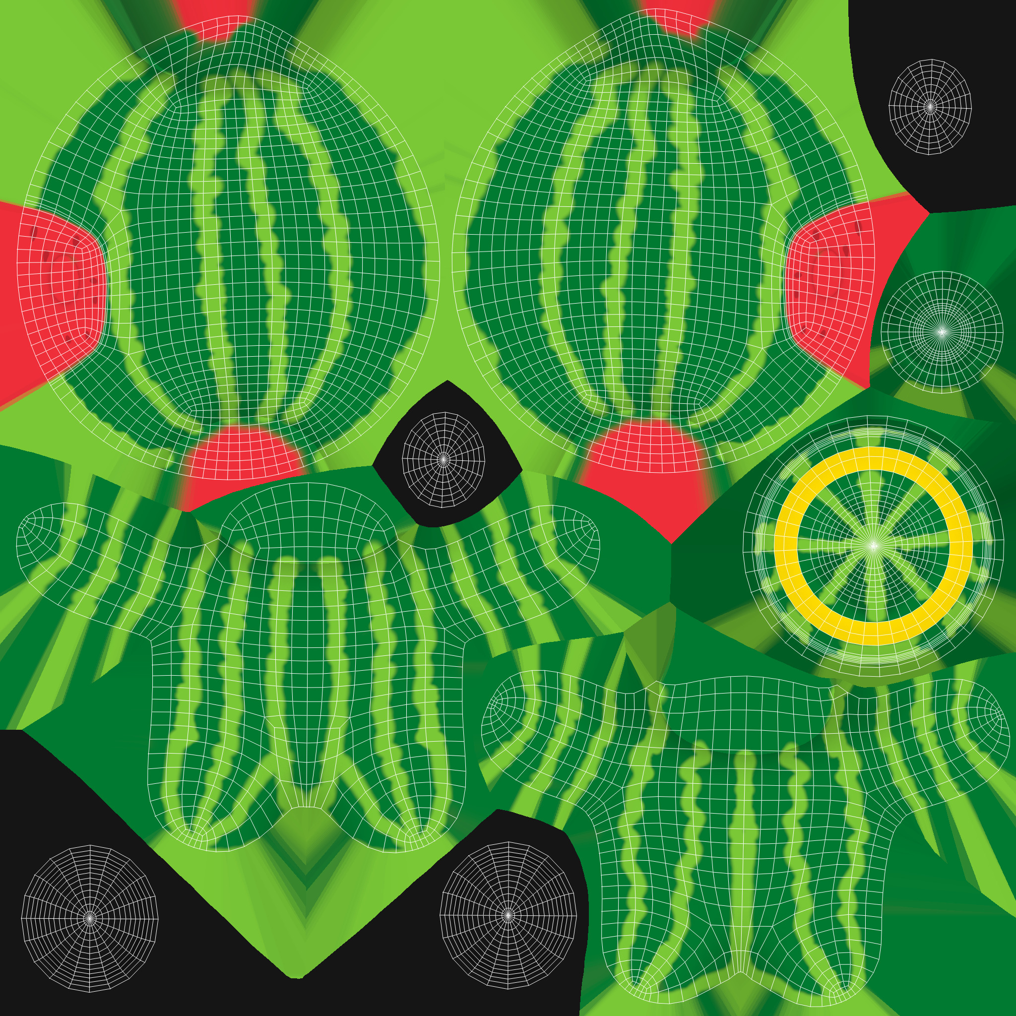 Low-Poly Character0014 Watermelon Mascot Animated Low-poly 3D model_23