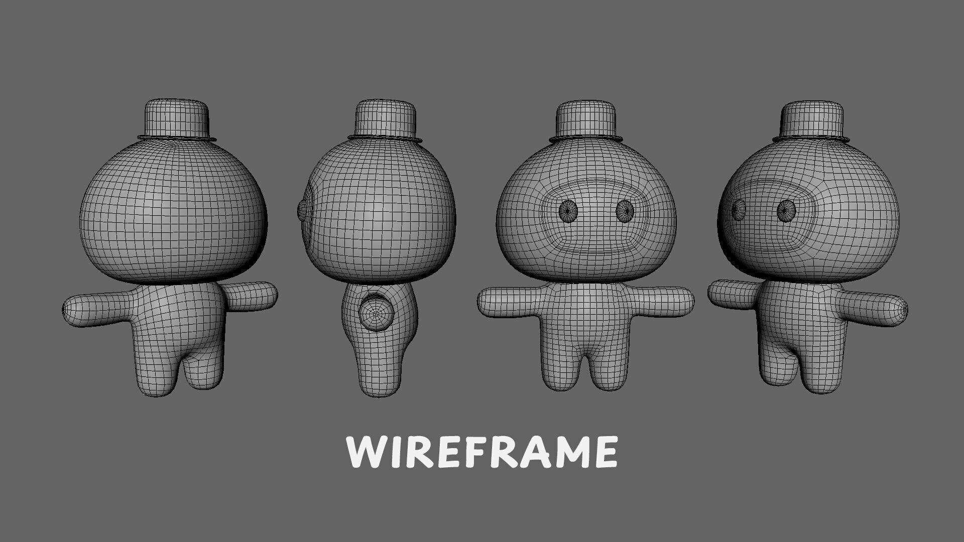 Low-Poly Character0014 Watermelon Mascot Animated Low-poly 3D model_10