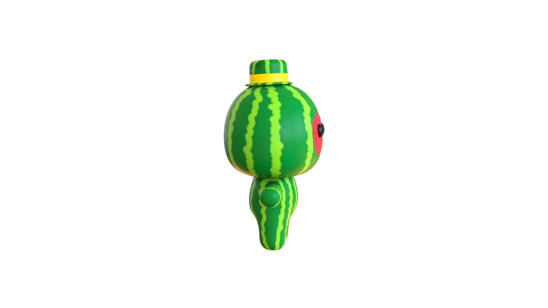 Low-Poly Character0014 Watermelon Mascot Animated Low-poly 3D model_18