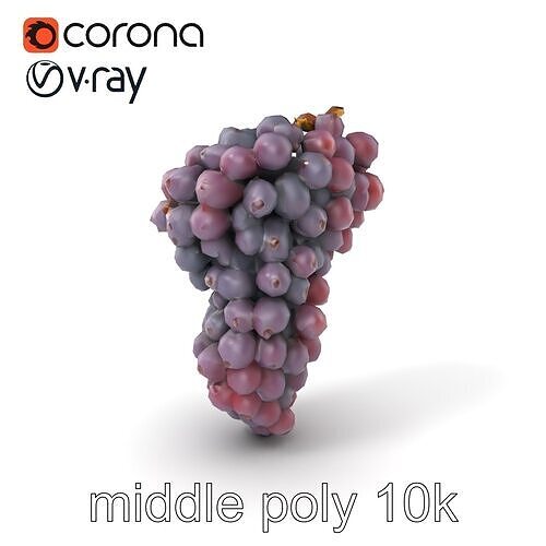 Giant Grape Bunch Model Pack Low-poly 3D model
