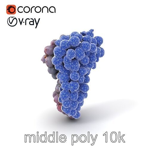 Giant Grape Bunch Model Pack Low-poly 3D model 6